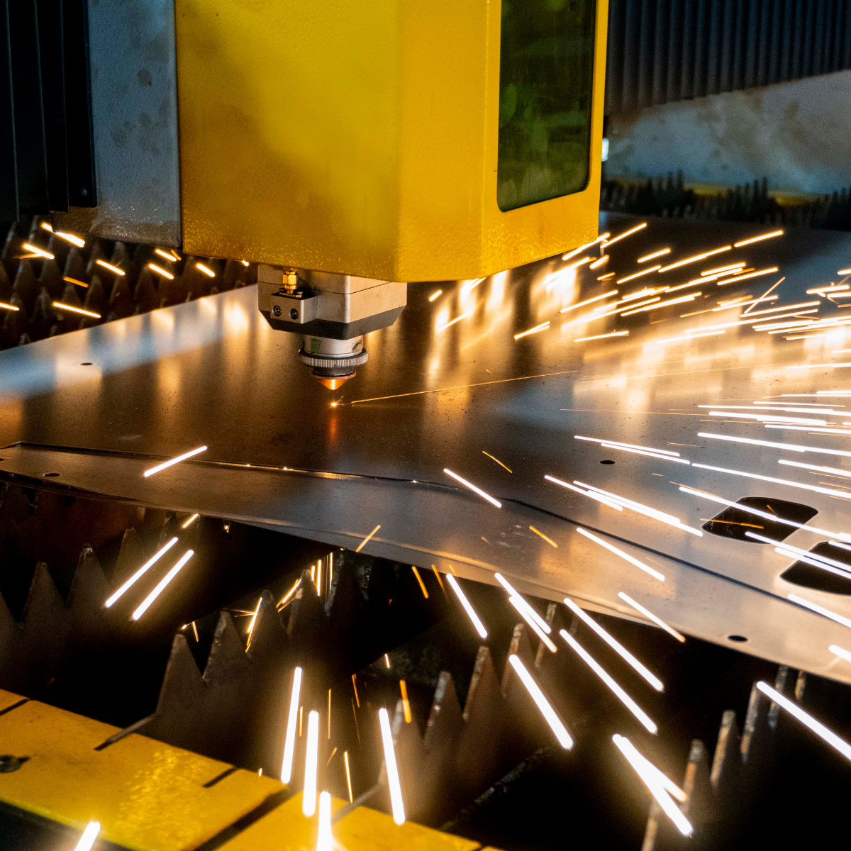 Large-format laser cutting capabilities at ReNEW Manufacturing's Texas facility